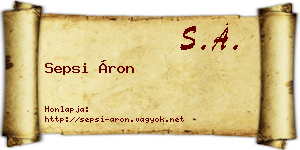 Sepsi Áron névjegykártya
